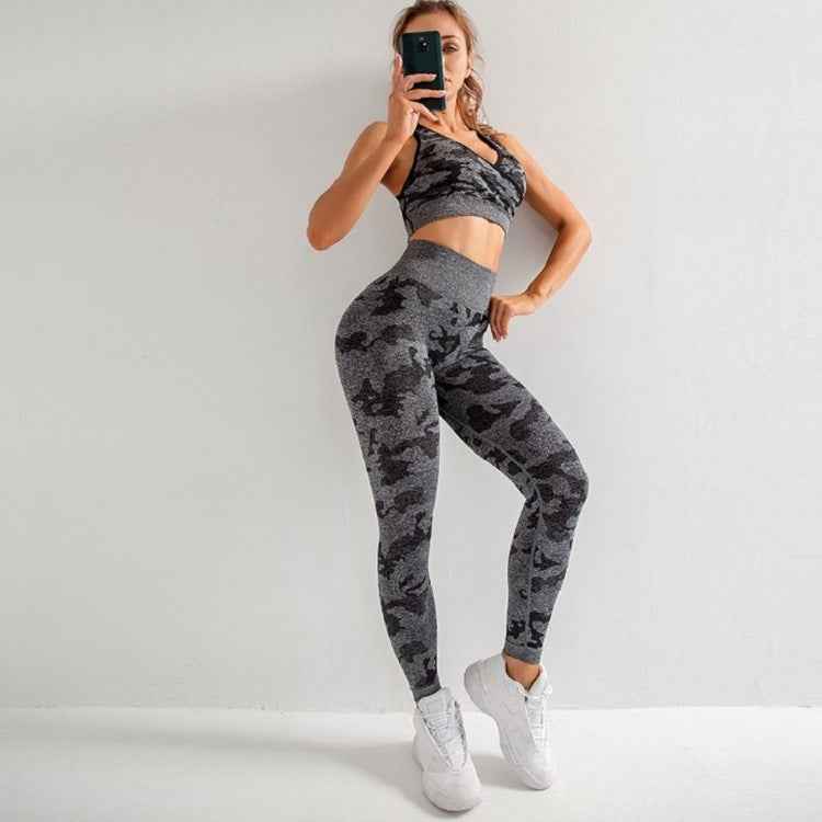 Slim Leopard Print Fitness Yoga Set