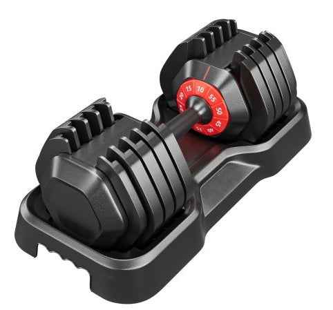 Adjustable Dumbbell Set 10‑in‑1, 55 lb