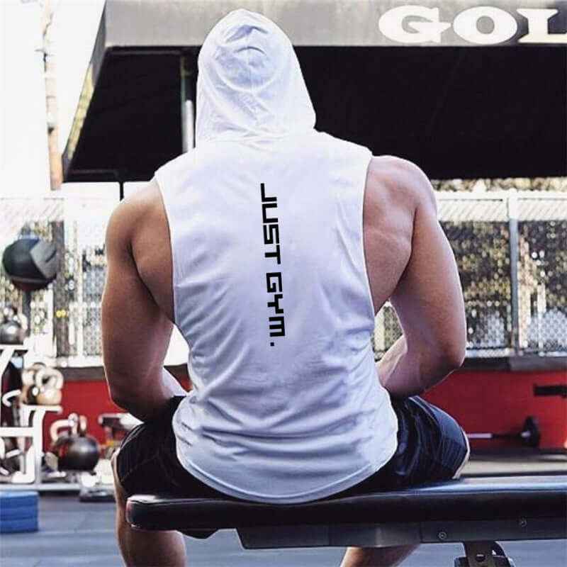 Fitness Loose Men Hooded Vest