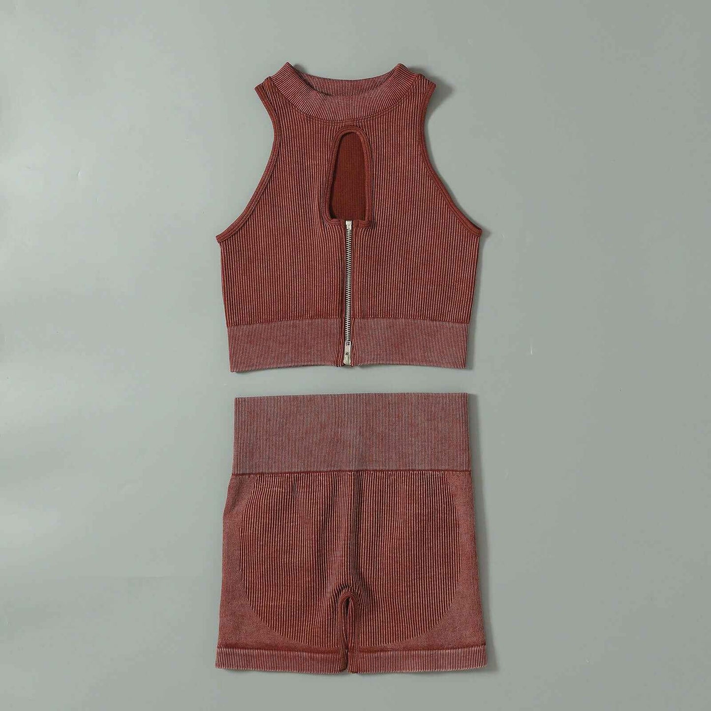 Seamless Single Layer Yoga Suit Without Chest Pad