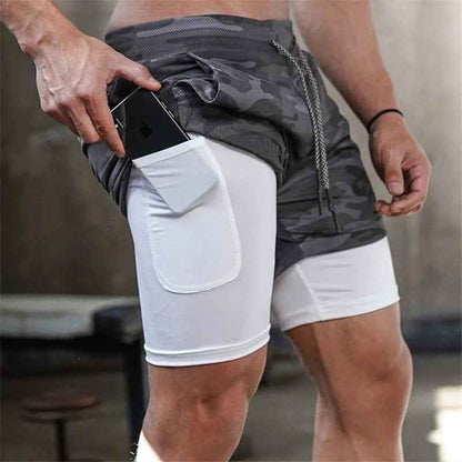 2 In 1 Double-deck Quick Dry Running Shorts
