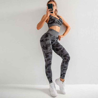 Slim Leopard Print Fitness Yoga Set
