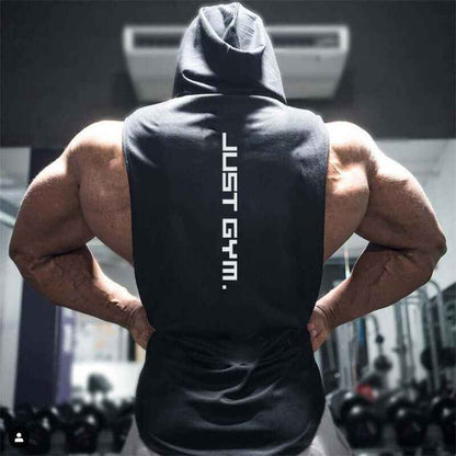 Fitness Loose Men Hooded Vest