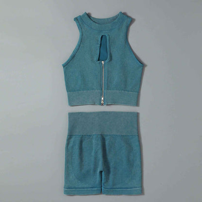 Seamless Single Layer Yoga Suit Without Chest Pad