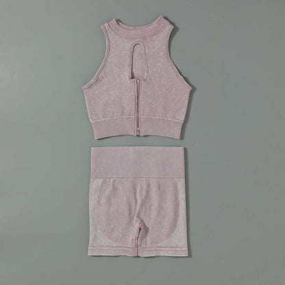 Seamless Single Layer Yoga Suit Without Chest Pad