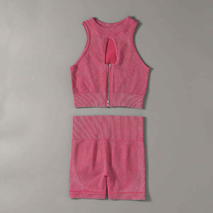 Seamless Single Layer Yoga Suit Without Chest Pad