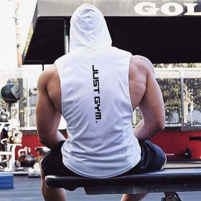Fitness Loose Men Hooded Vest