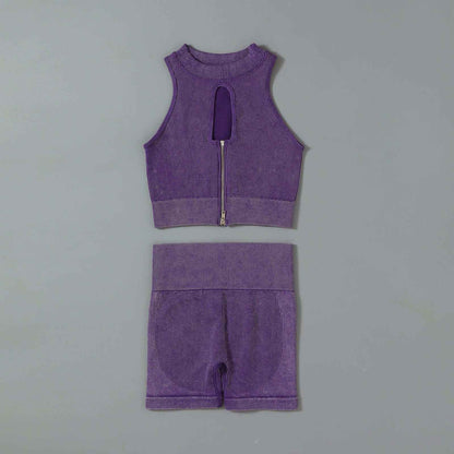 Seamless Single Layer Yoga Suit Without Chest Pad